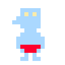 ゴブリン青のドット絵